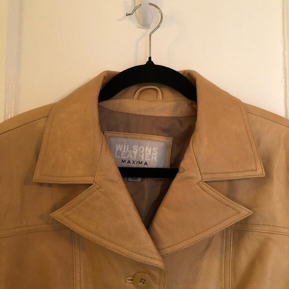 Vintage Wilson’s Leather Maxima Tan Leather Blazer - Picture 5 of 15